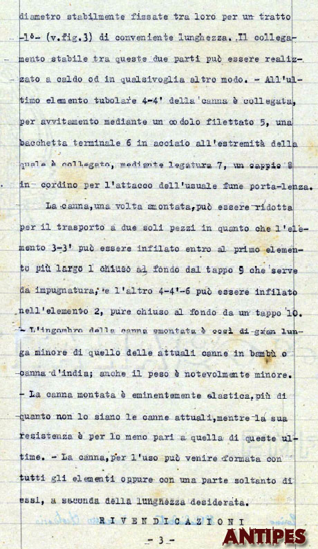 Canna TORASSO Antonio - 1942 brevetto TO