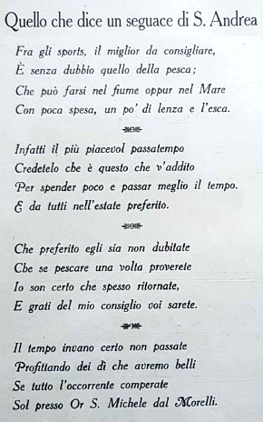 Catalogo accessori pesca -  T. Morelli del 1914