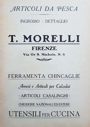Catalogo accessori pesca -  T. Morelli del 1914
