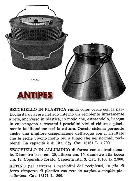 Dal catalogo Ravizza scatole e contenitori per la pesca