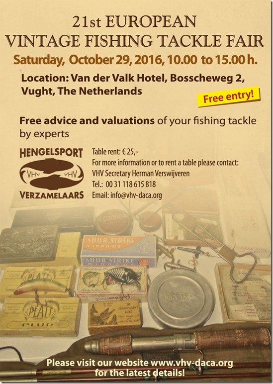 XXI Euroshow Events - European Vintage Fishing Tackle Fair - Octorber 29 2016 - Vught 