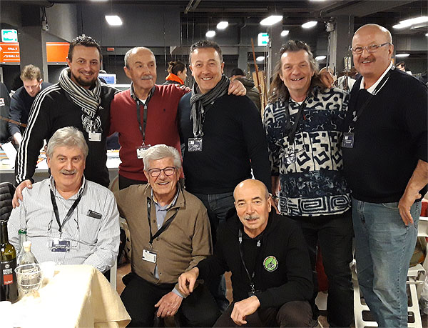 Silvano Baraldi con amici collezionisti