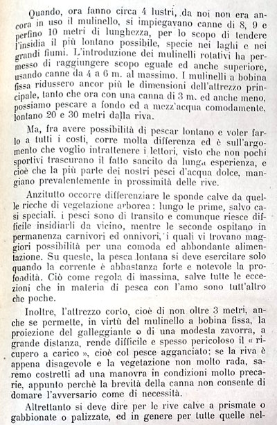 Il Pescatore Dilettante - agosto 1943 - articolo Si Pesca Lontano