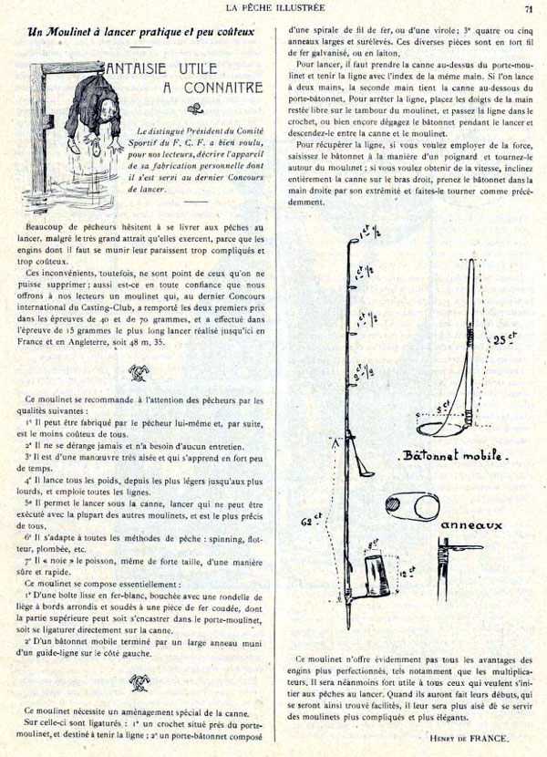 La Peche Illustre maggio 1910 vecchia Rivista Francese