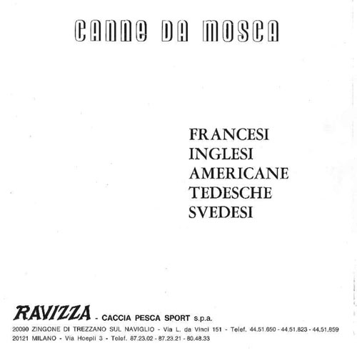 Catalogo RAVIZZA - Canne da Mosca