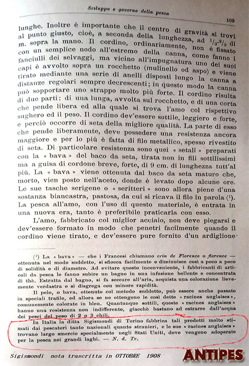 Libro Luigi SCOTTI - I pesci del mare acque interne - 1909