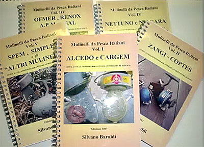 Libri Silvano Baraldi - Mulinelli da Pesca Italiani - 5 volumi