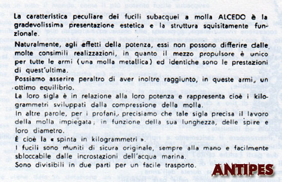 Alcedo fucile sub Spring