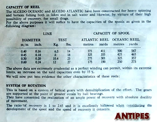 Alcedo Atlantic Oceanic - manuale manutenzione