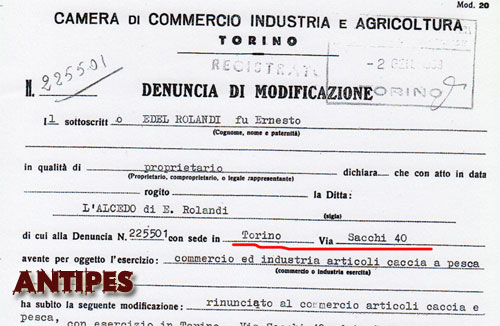 Alcedo - Catalogo Armi anni 50