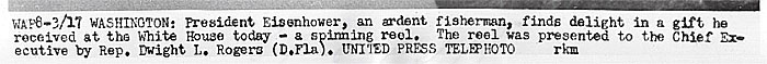 La foto certificata del Presidente Eisenhower con il suo Alcedo Micron