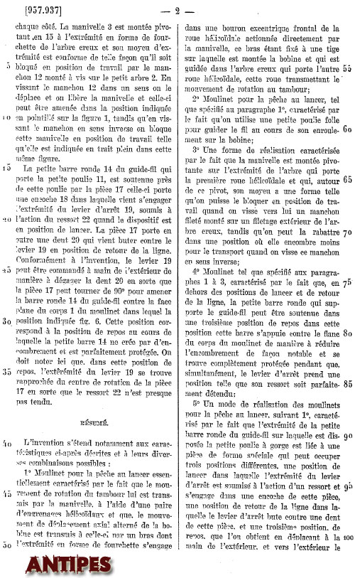 Alcedo n.2 - brevetto francese del 1947