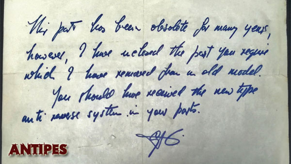 Lettera riparazione Verrecchia