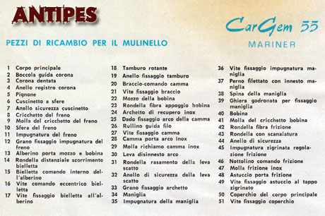 Cargem 55 II versione parts-list