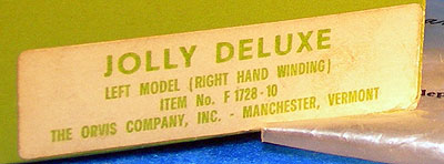 Coptes Jolly De Luxe - etichetta Orvis box