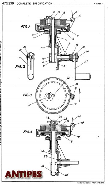 Staro - disegni brevetto del 1936