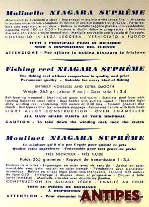 Niagara Supreme - foglio illustrativo