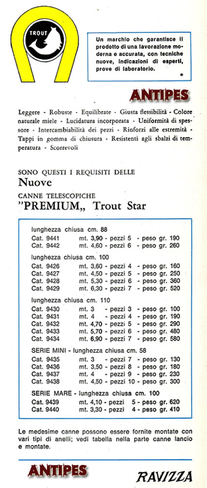 Ofmer 409 / 409 SL Trout Star - vecchi mulinelli prodotti in Italia