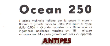 OCEAN 250 - catalogo SPEM - inizio anni 60