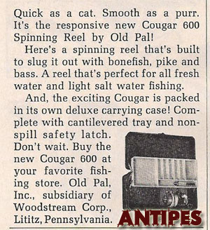 OldPal Cougar 600 - pubblicità USA 1968