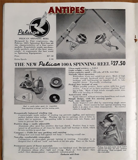 Pelican 100 dal catalogo Orvis n.94 del 1950