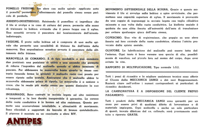 Zangi DELFINO venduto a settembre del 1964