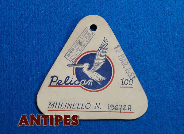 Zangi Pelican 100 - certificato di collaudo 1953