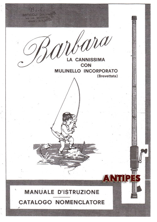 BARBARA - canna con mulinello incorporato - prodotta in Italia a Bologna