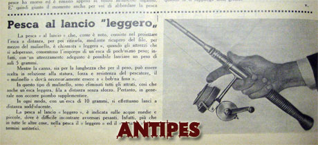 Mulinello presente nel libro "Pescatore Dilettante" del 1936