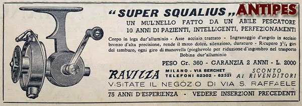 Squalius ad archetto intero - 1946 pubblicità Il Cacciatore Italiano