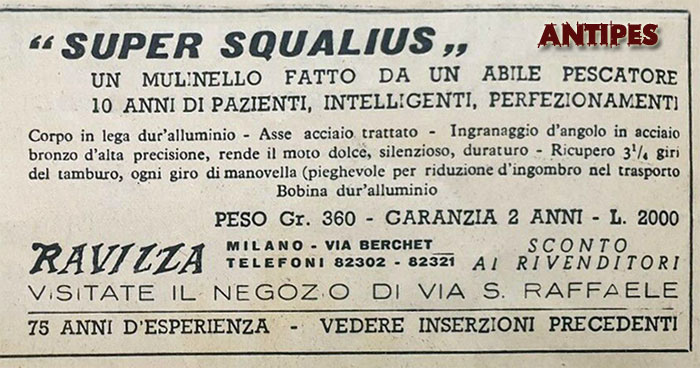 Squalius ad archetto intero - 1946 pubblicità Il Cacciatore Italiano