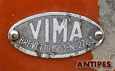Vima - vecchio mulinello rotante prodotto in Italia - brevetto 1953 N.2783